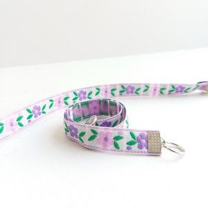 3/$18 Purple floral ribbon chain anklet for roller skates and boots